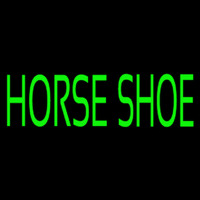 Green Horse Shoe Neonkyltti