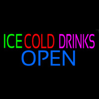 Green Ice Red Cold Drinks Open Neonkyltti