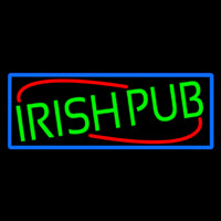 Green Irish Pub With Blue Border Neonkyltti