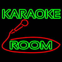Green Karaoke Rooms Neonkyltti
