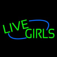 Green Live Girls Neonkyltti