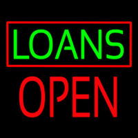 Green Loans Red Border Block Open Neonkyltti