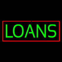 Green Loans Red Border Neonkyltti