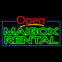 Green Mailbo  Rental Block With Open 4 Neonkyltti