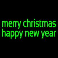 Green Merry Christmas Happy New Year Neonkyltti