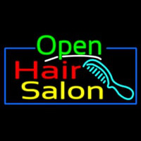 Green Open Hair Salon With Blue Border Neonkyltti