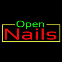 Green Open Nails Neonkyltti