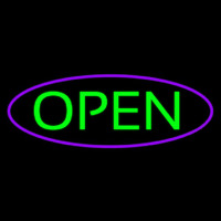Green Open With Purple Oval Border Neonkyltti