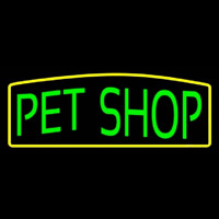 Green Pet Shop Yellow Border Neonkyltti