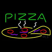 Green Pizza Logo Neonkyltti