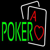 Green Poker With Cards Neonkyltti