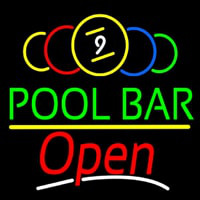 Green Pool Bar Open Neonkyltti