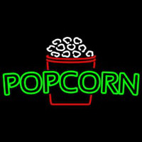 Green Pop Corn Logo Neonkyltti