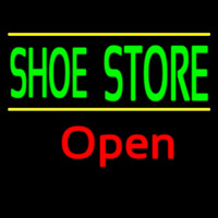 Green Shoe Store Open Neonkyltti