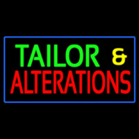 Green Tailor And Red Alteration Blue Border Neonkyltti