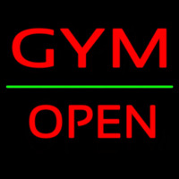 Gym Block Open Green Line Neonkyltti