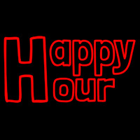 H For Happy Hour Neonkyltti