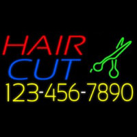 Hair Cut With Number And Scissor Neonkyltti