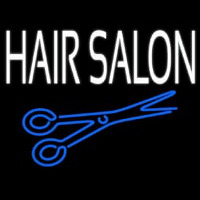 Hair Salon With Scissor Neonkyltti