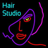 Hair Studio Girl Logo Neonkyltti