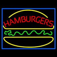 Hamburgers Logo With Border Neonkyltti