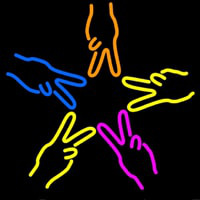 Hands Peace Neonkyltti