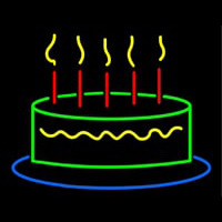 Happy Birthday Cake Neonkyltti