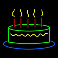 Happy Birthday Cake Neonkyltti