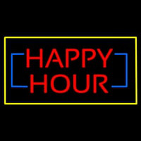 Happy Hour Rectangle Yellow Neonkyltti