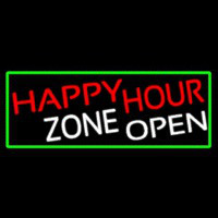 Happy Hour Zone Open With Green Border Neonkyltti