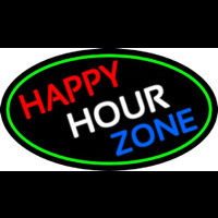 Happy Hour Zone Oval With Green Border Neonkyltti