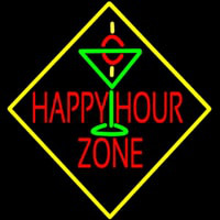 Happy Hour Zone With Martini Glass Neonkyltti
