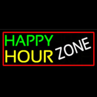 Happy Hour Zone With Red Border Neonkyltti