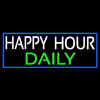 Happy Hours Daily With Blue Border Neonkyltti