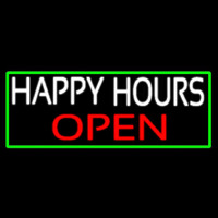 Happy Hours Open With Green Border Neonkyltti