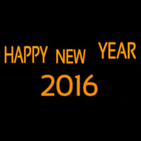 Happy New Year 2016 Neonkyltti