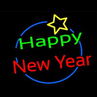 Happy New Year Logo Neonkyltti