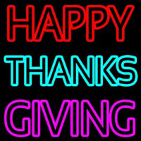 Happy Thanksgiving Block Neonkyltti