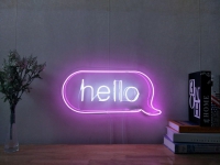 Hello with Bubble Neonkyltti