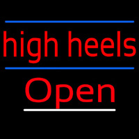 High Heels Open With Blue Line Neonkyltti