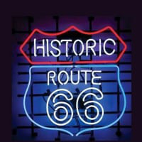 Historic Route 66 Kauppa Avoinna Neonkyltti
