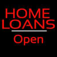 Home Loans Open White Line Neonkyltti