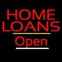 Home Loans Open Yellow Line Neonkyltti