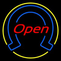 Horseshoe Open With Yellow Border Neonkyltti