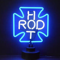 Hot Rod Cross Desktop Neonkyltti