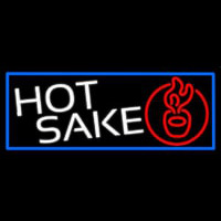 Hot Sake With Blue Border Neonkyltti