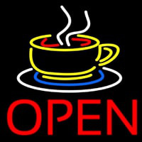 Hot Tea Open Neonkyltti
