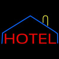 Hotel With Symbol Neonkyltti