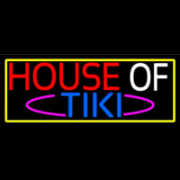 House Of Tiki With Yellow Border Neonkyltti