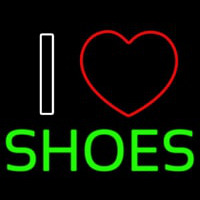 I Love Shoes Heart Logo Neonkyltti